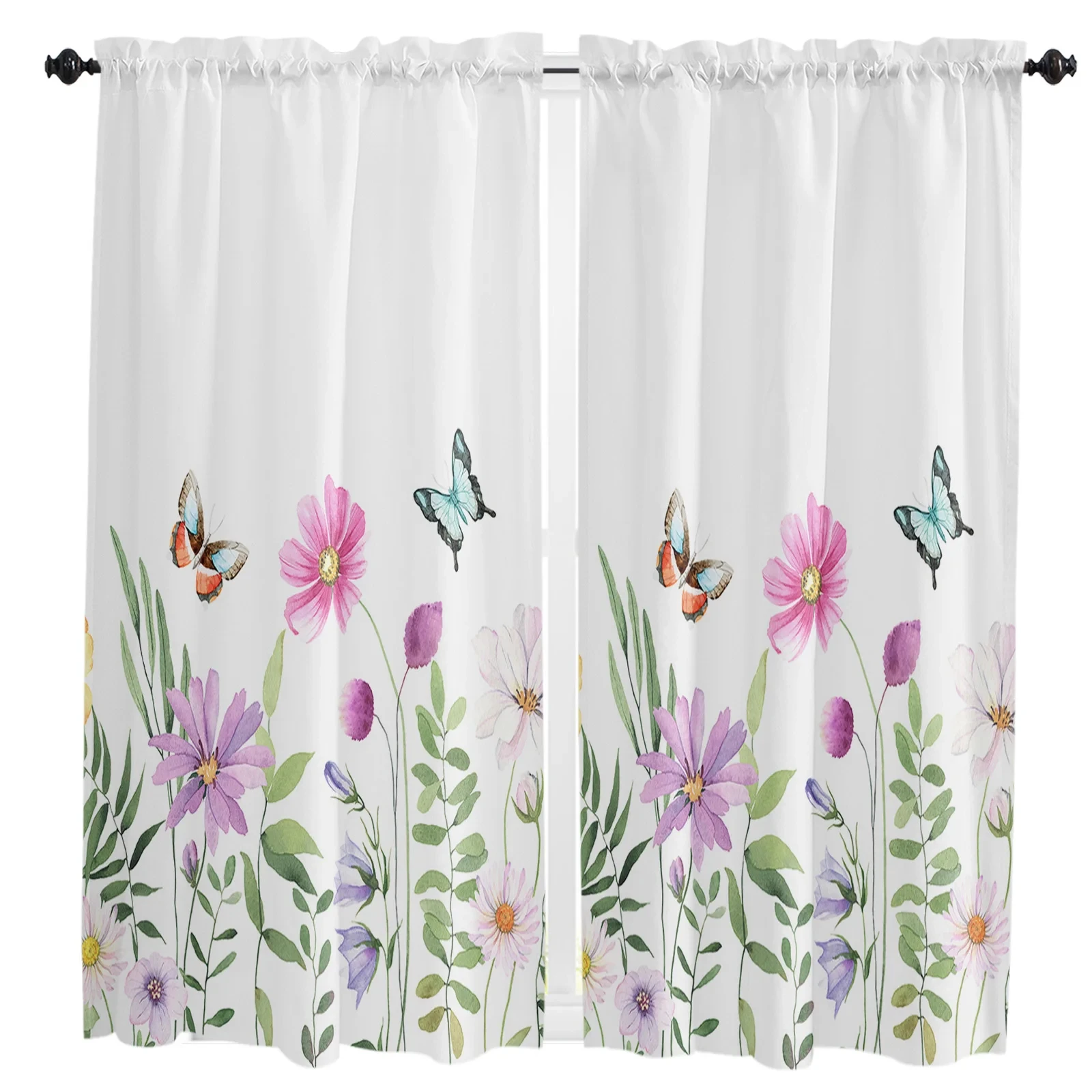 Spring Summer Flower Butterfly Curtain Home Decoration Living Room Short Curtains Window Treatments For Kitchen Bedroom
Spring Summer Flower Butterfly Curtain Home Decoration Living Room Short Curtains Window Treatments For Kitchen Bedroom