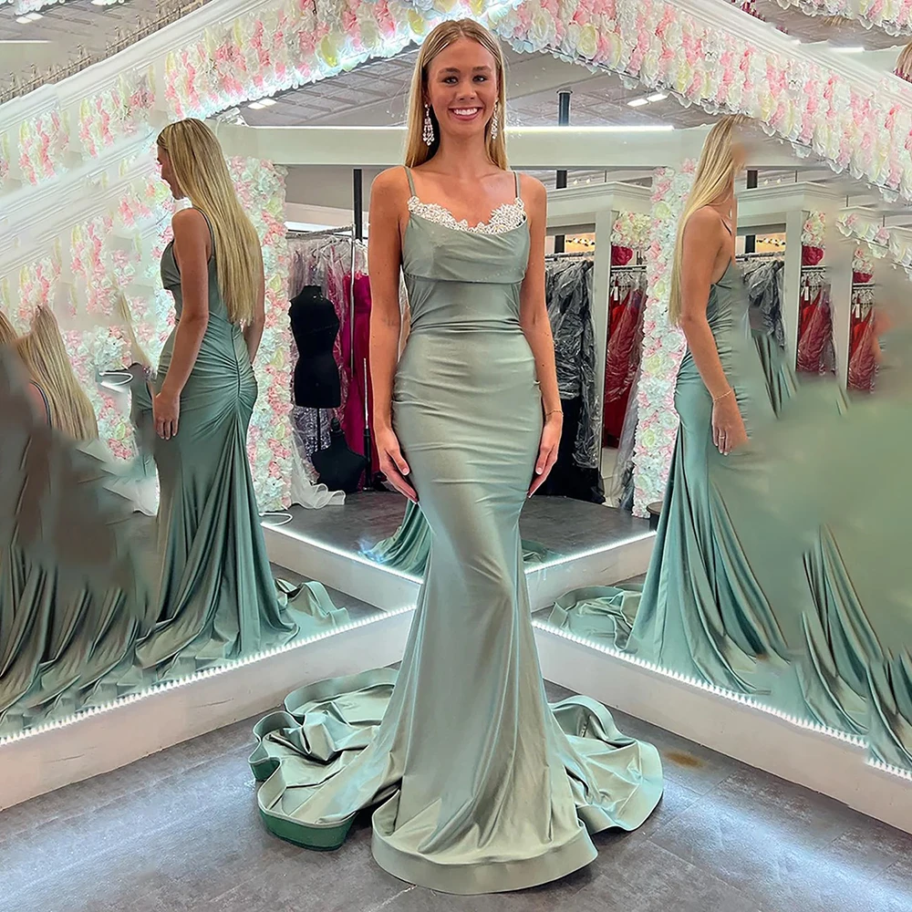 RFYR Mermaid Evening Dress Pleats Prom Dress Straps Formal Celebrity Gala Dress مناسبة رسمية Customized
RFYR Mermaid Evening Dress Pleats Prom Dress Straps Formal Celebrity Gala Dress مناسبة رسمية Customized