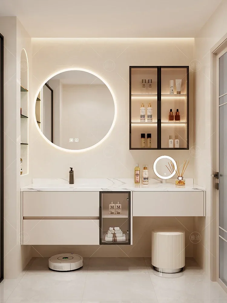 Customized Bathroom Cabinet Dresser Combination Stone Plate Seamless Whole Washbin Bathroom Table Wash Basin Cabinet Dresser
Customized Bathroom Cabinet Dresser Combination Stone Plate Seamless Whole Washbin Bathroom Table Wash Basin Cabinet Dresser