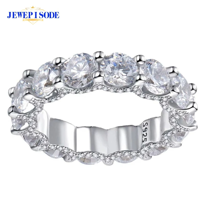 JEWEPISODE Classic 100% 925 Sterling Silver 5MM Round Cut High Carbon Diamond Wedding Bands Engagement Ring for Women Man Gifts
JEWEPISODE Classic 100% 925 Sterling Silver 5MM Round Cut High Carbon Diamond Wedding Bands Engagement Ring for Women Man Gifts
