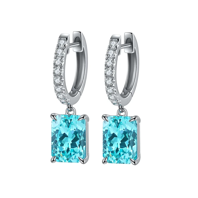 Luxury Wedding Lab Created Emerald Green 925 Silver Drop Earrings Ruby Sapphire Lab Gemstones Earrings for Her
Luxury Wedding Lab Created Emerald Green 925 Silver Drop Earrings Ruby Sapphire Lab Gemstones Earrings for Her