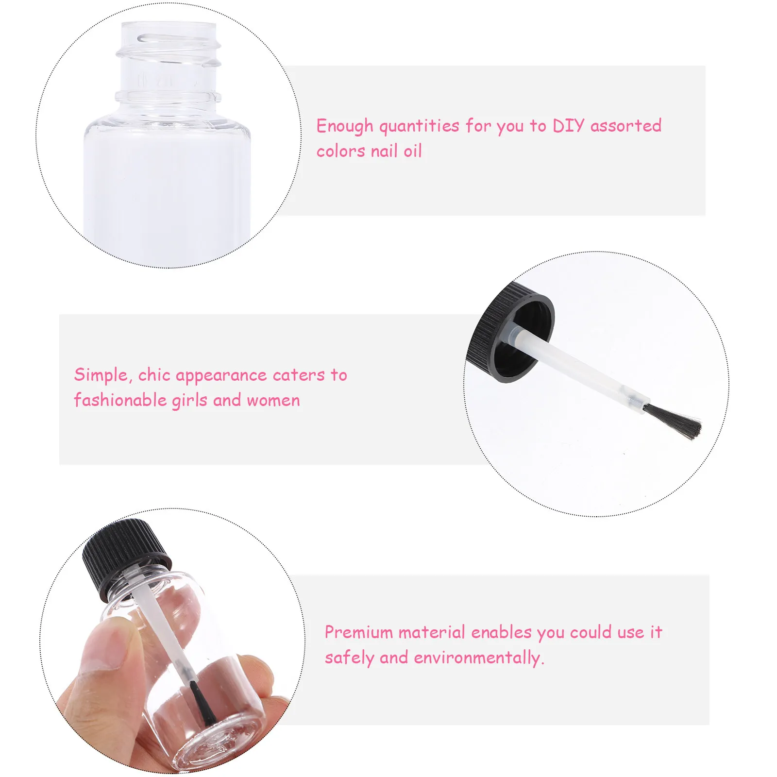 20Pcs 20Ml Empty Nail Polish Bottles Clear Refillable Pet Containers for DIY Nail Gel Bottle Transparent Polish Dispenser
20Pcs 20Ml Empty Nail Polish Bottles Clear Refillable Pet Containers for DIY Nail Gel Bottle Transparent Polish Dispenser