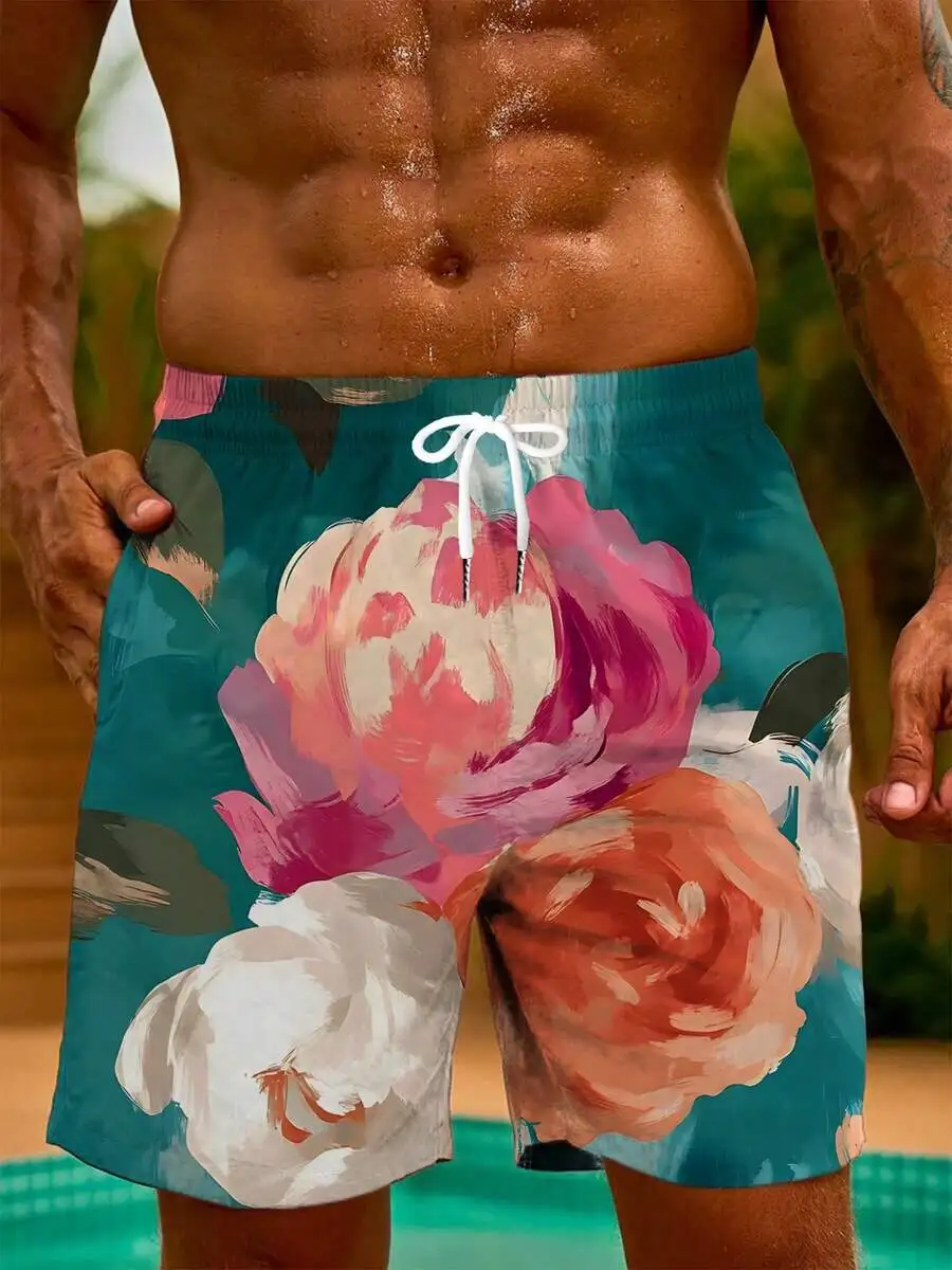 Mens Floral Print Beach Shorts Breathable Quick Dry Swim Trunks
Mens Floral Print Beach Shorts Breathable Quick Dry Swim Trunks