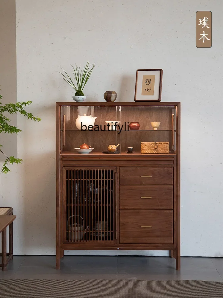 Solid Wood Wine Cabinet Sideboard Living Room Side Sofa Locker Black Walnut Tea Side Cabinet Corner Cabinet
Solid Wood Wine Cabinet Sideboard Living Room Side Sofa Locker Black Walnut Tea Side Cabinet Corner Cabinet