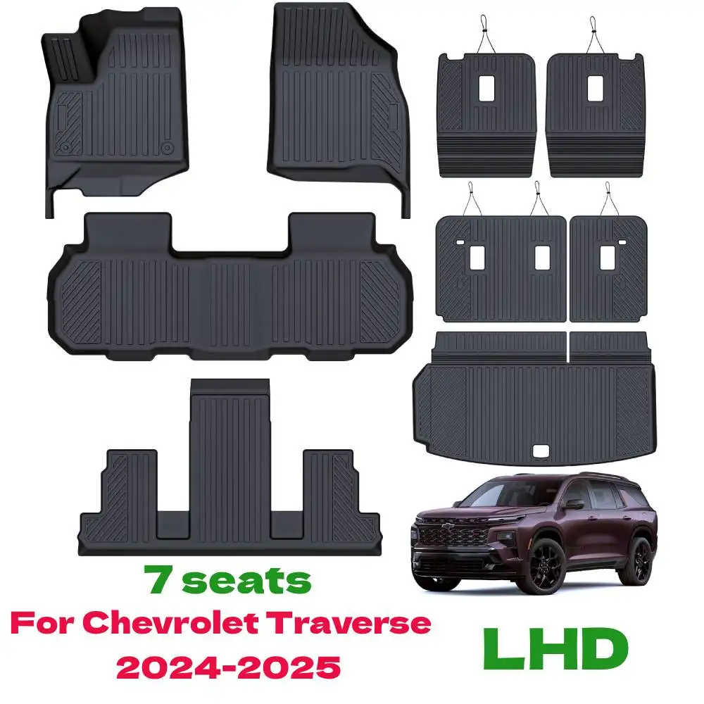 Для Chevrolet Traverse 2025-2024 7/8 мест TPE напольные коврики и грузовой вкладыш, всепогодные напольные вкладыши Коврик в багажник Прочный коврик
Для Chevrolet Traverse 2025-2024 7/8 мест TPE напольные коврики и грузовой вкладыш, всепогодные напольные вкладыши Коврик в багажник Прочный коврик