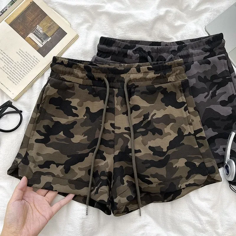 Women's Camouflage Print Drawstring Shorts Elastic Waist A Line Casual Streetwear Hot Pants
Women's Camouflage Print Drawstring Shorts Elastic Waist A Line Casual Streetwear Hot Pants