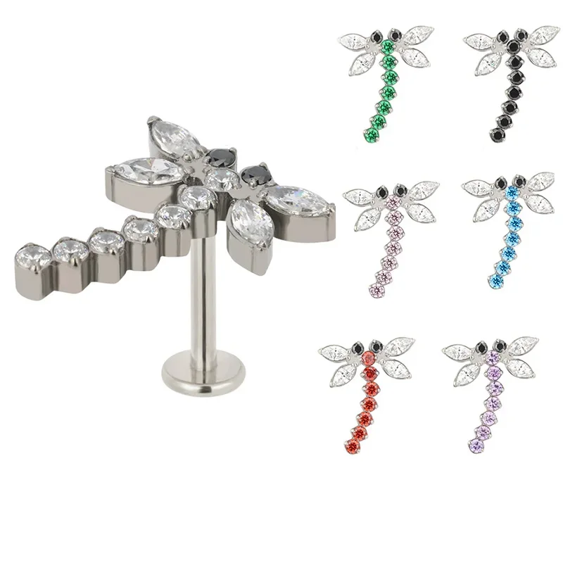 ASTM F136 Titanium PIERC Dragonfly ear stud CZ Paved Tops Labret Lip Ring Cartilage Tragus Earring Helix Body Piercing Jewelry
ASTM F136 Titanium PIERC Dragonfly ear stud CZ Paved Tops Labret Lip Ring Cartilage Tragus Earring Helix Body Piercing Jewelry