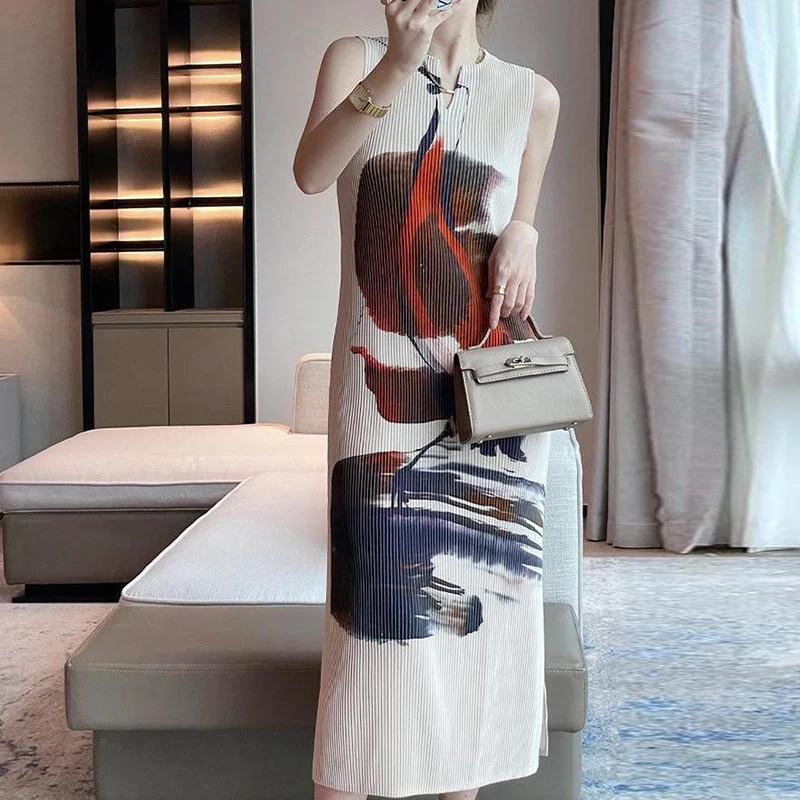 Wrinkled 2024 Summer New Hand Painted White Crane Printed Dress for Women's Elegant Sleeveless Tank Top Long Dress
Wrinkled 2024 Summer New Hand Painted White Crane Printed Dress for Women's Elegant Sleeveless Tank Top Long Dress