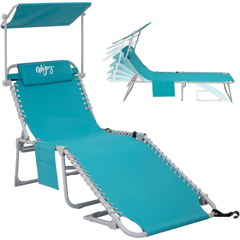 # Chaise Lounge Chair with Canopy Shade Outdoor Patio Lounge Chair Lay Flat Adjustable 5-Position Outdoor Portable Folding Recli
# Chaise Lounge Chair with Canopy Shade Outdoor Patio Lounge Chair Lay Flat Adjustable 5-Position Outdoor Portable Folding Recli