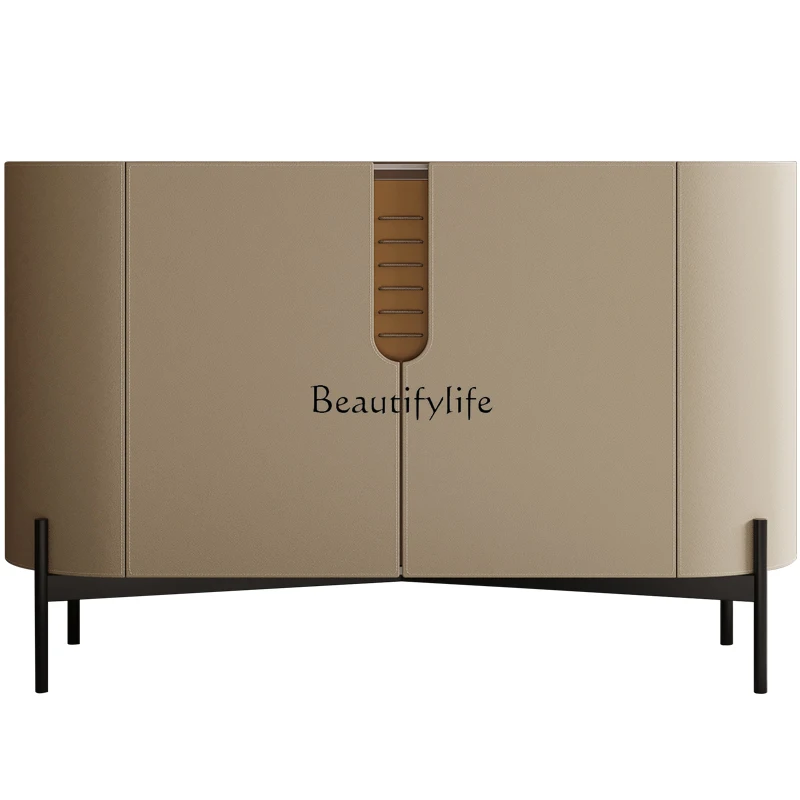 Saddle leather living room entrance entrance cabinet large capacity storage cabinet rock slab modern small apartment
Saddle leather living room entrance entrance cabinet large capacity storage cabinet rock slab modern small apartment