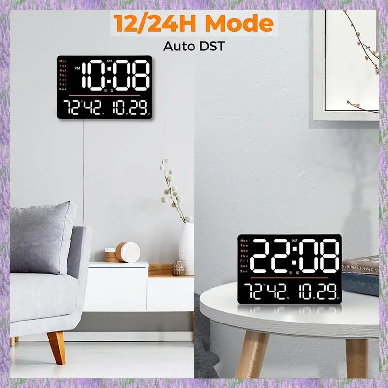 A63K-Digital Wall Clock 15.6 In LED Wall Clocks Large Display With Remote Control Fit For Living Room Office Classroom Gym
A63K-Digital Wall Clock 15.6 In LED Wall Clocks Large Display With Remote Control Fit For Living Room Office Classroom Gym