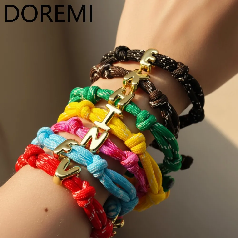 DOREMI Красочные волнистые веревочные цепочки с индивидуальными буквами, персонализированный браслет-подвеска с позолотой 18 карат, браслет из веревки
DOREMI Красочные волнистые веревочные цепочки с индивидуальными буквами, персонализированный браслет-подвеска с позолотой 18 карат, браслет из веревки