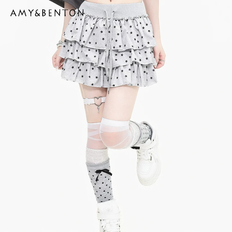 Sweet Cool Girl Y2K Star Print Women's Cake Skirt Japanese Retro Design 2026 Summer Cute Versatile A-line Short Skirts Ladies
Sweet Cool Girl Y2K Star Print Women's Cake Skirt Japanese Retro Design 2026 Summer Cute Versatile A-line Short Skirts Ladies