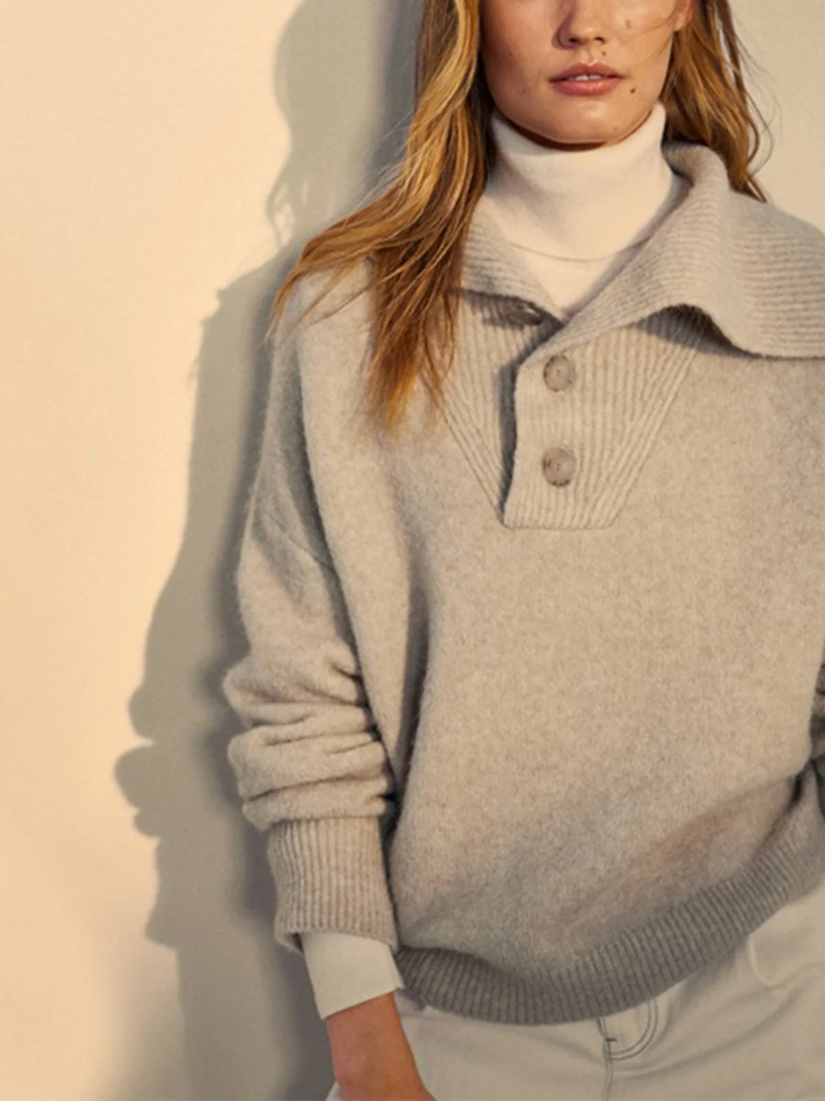 Soft Woolen Sweatirt Navy Collar Button Design Casual Pure Color Simple Sle Women's Faion Autumn New Arrival Knitted Sw...
Soft Woolen Sweatirt Navy Collar Button Design Casual Pure Color Simple Sle Women's Faion Autumn New Arrival Knitted Sw...