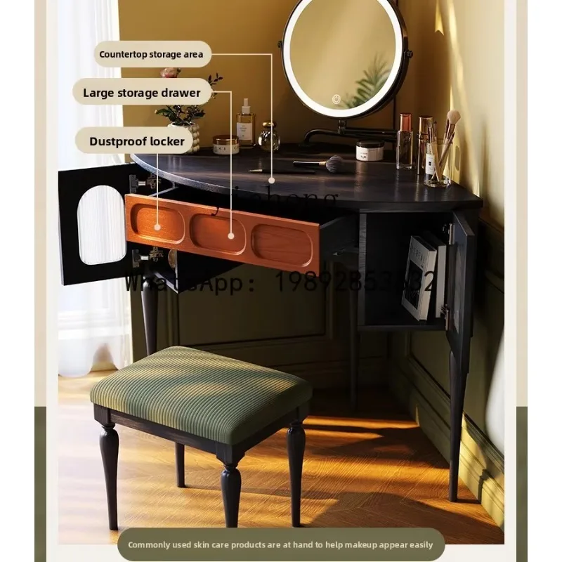 X6 Solid Wood Dressing Table Small Apartment Storage Cabinet Vintage Style Corner Dressing Table
X6 Solid Wood Dressing Table Small Apartment Storage Cabinet Vintage Style Corner Dressing Table