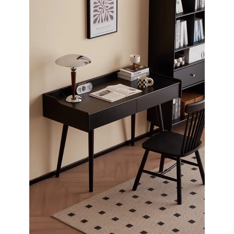 Solid wood home desk study table modern simple computer table calligraphy table large desk black
Solid wood home desk study table modern simple computer table calligraphy table large desk black
