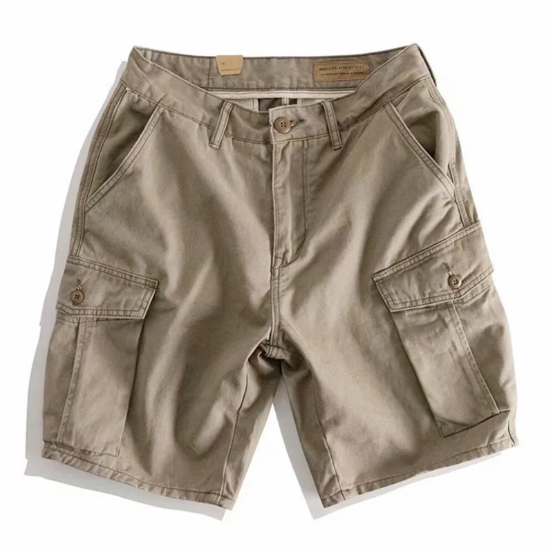 Summer New American Retro Multi-pocket Woven Twill Cargo Shorts Men's Fashion 100% Cotton Washed Straight Casual 5-point Pants
Summer New American Retro Multi-pocket Woven Twill Cargo Shorts Men's Fashion 100% Cotton Washed Straight Casual 5-point Pants
