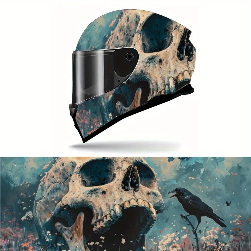 Captivating Skull - Crow Motorcycle Helmet Vinyl Wraps Decal, Self-adhesive Waterproof Helmet Decoration, DIY Graffiti Film, Uni
Captivating Skull - Crow Motorcycle Helmet Vinyl Wraps Decal, Self-adhesive Waterproof Helmet Decoration, DIY Graffiti Film, Uni
