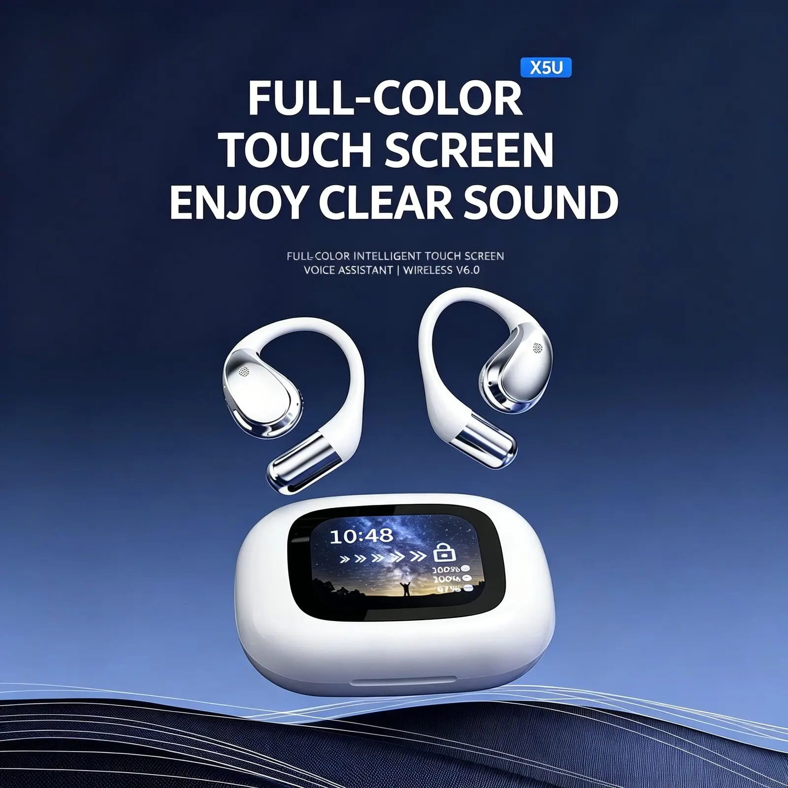 Bluetooth 6.0 OWS Ear Hanging Sports Headset Smart Touch Color Screen ENC Noise Reduction Painless Earhook True Wireless Stereo
Bluetooth 6.0 OWS Ear Hanging Sports Headset Smart Touch Color Screen ENC Noise Reduction Painless Earhook True Wireless Stereo