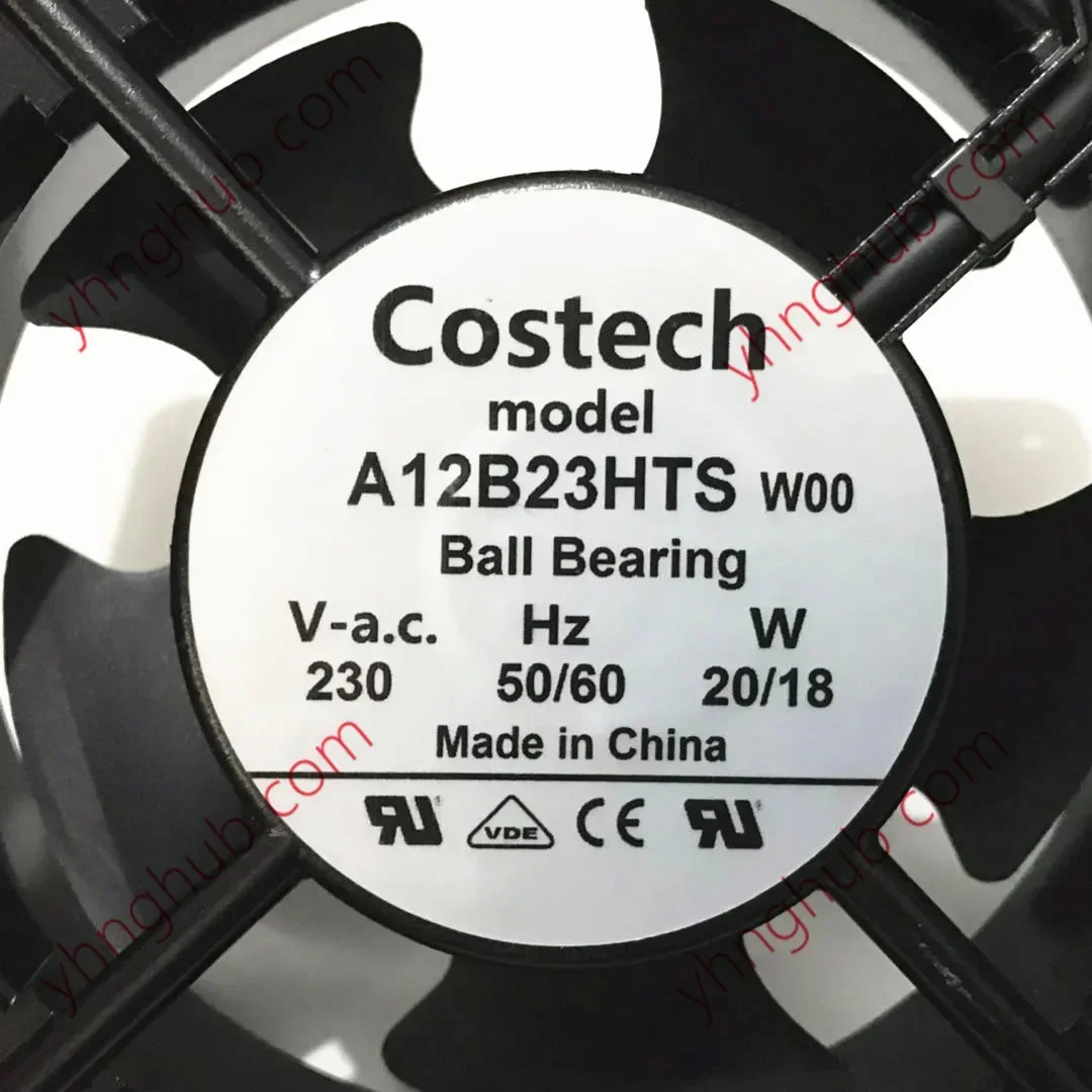 Costec A12B23HTS 230V 120x120x38mm 2-Pin Server Cooling Fan
Costec A12B23HTS 230V 120x120x38mm 2-Pin Server Cooling Fan
