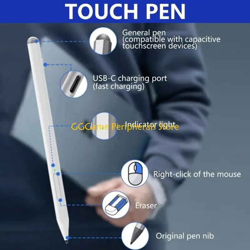 U55B Advanced Pen For Touch 4096 Pressure Level Attachment Double Function Tip Rechargeable
U55B Advanced Pen For Touch 4096 Pressure Level Attachment Double Function Tip Rechargeable