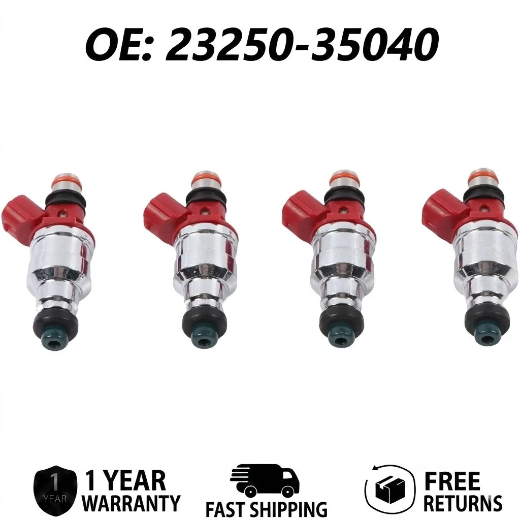 4pcs Fuel Injectors for Toyota 4Runner Pickup 2.4L 22RE 1989-1995, Replacement Part 23250-35040, High Efficiency Nozzle Set
4pcs Fuel Injectors for Toyota 4Runner Pickup 2.4L 22RE 1989-1995, Replacement Part 23250-35040, High Efficiency Nozzle Set