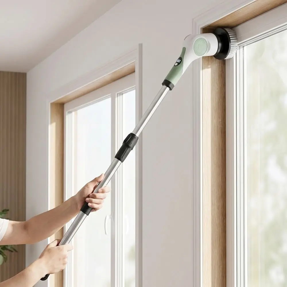 Handheld Telescopic Wireless Cleaning Brush Rechargeable Replaceable Head Electric Cleaning Brush Waterproof with Long Handle
Handheld Telescopic Wireless Cleaning Brush Rechargeable Replaceable Head Electric Cleaning Brush Waterproof with Long Handle