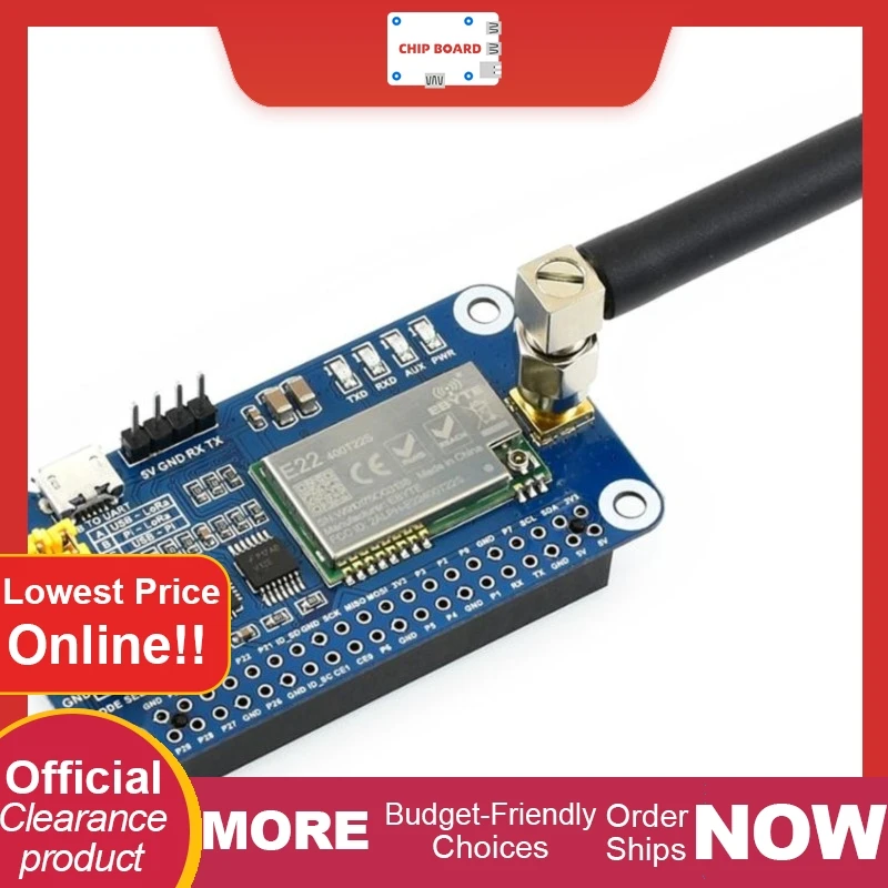 Waveshare SX1268 LoRa HAT for RPi: 470MHz band with spread spectrum modulation
Waveshare SX1268 LoRa HAT for RPi: 470MHz band with spread spectrum modulation