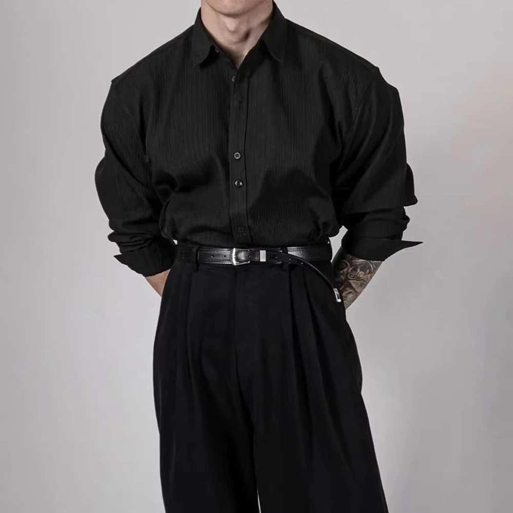 Mens Striped Textured Shirt Casual Business Plain Shirt Fashion Daily Outdoor Versatile Mature Simple Long Sleeve Top Men'S Wear
Mens Striped Textured Shirt Casual Business Plain Shirt Fashion Daily Outdoor Versatile Mature Simple Long Sleeve Top Men'S Wear