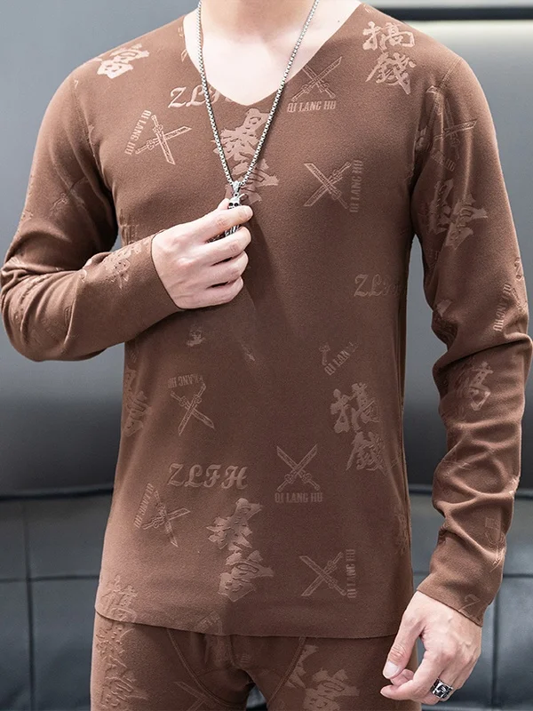 Warm Casual Men's Flower Pressing Set Autumn Winter Base Layer Shirt Pants Underwear Set Polyester Spandex Youth Long Sleeve
Warm Casual Men's Flower Pressing Set Autumn Winter Base Layer Shirt Pants Underwear Set Polyester Spandex Youth Long Sleeve