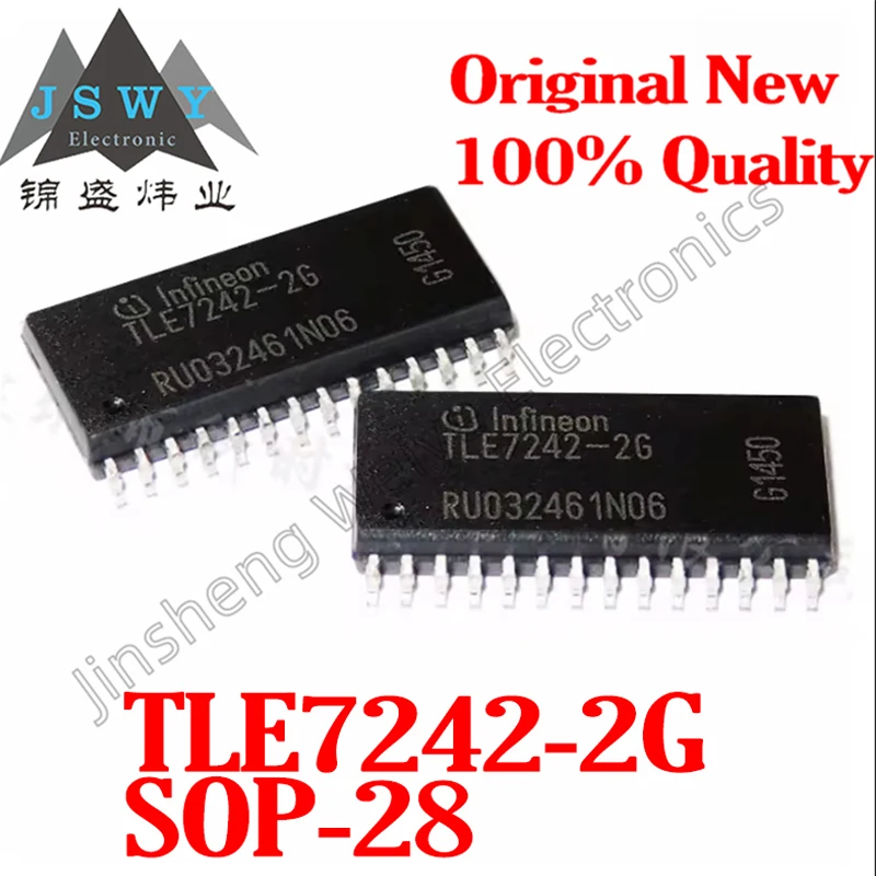 (1/5 pieces) TLE7242-2G TLE7242 SOP-28 Original In-Stock 4-Channel Half-Bridge Motor Driver IC for DC/Stepper Motor Control
(1/5 pieces) TLE7242-2G TLE7242 SOP-28 Original In-Stock 4-Channel Half-Bridge Motor Driver IC for DC/Stepper Motor Control