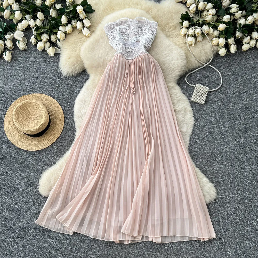 Long Dress Women Dresses Strapless A Line Vestidos Y2k Streetwear Sexy Sleeveless Evening Elegant Splice Party Night Work 2026
Long Dress Women Dresses Strapless A Line Vestidos Y2k Streetwear Sexy Sleeveless Evening Elegant Splice Party Night Work 2026