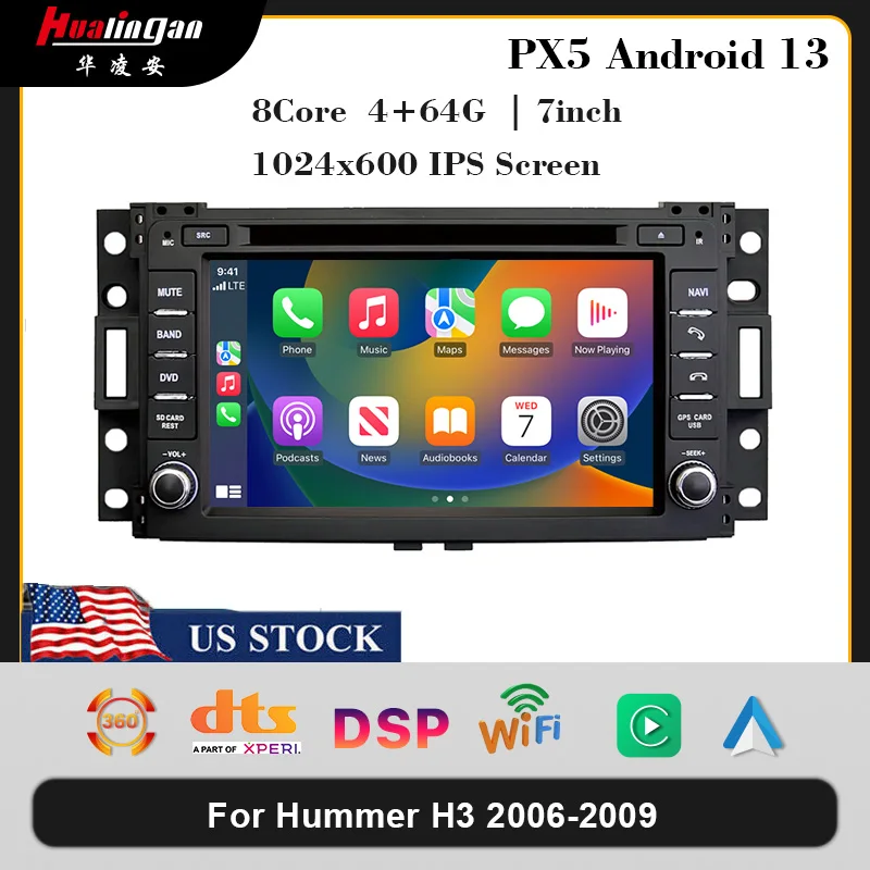 Hualingan car stereo radio for Hummer H3 2006-2009 GPS navigation Android 13 head unit CarPlay player Android Auto WIFI BT RDS
Hualingan car stereo radio for Hummer H3 2006-2009 GPS navigation Android 13 head unit CarPlay player Android Auto WIFI BT RDS