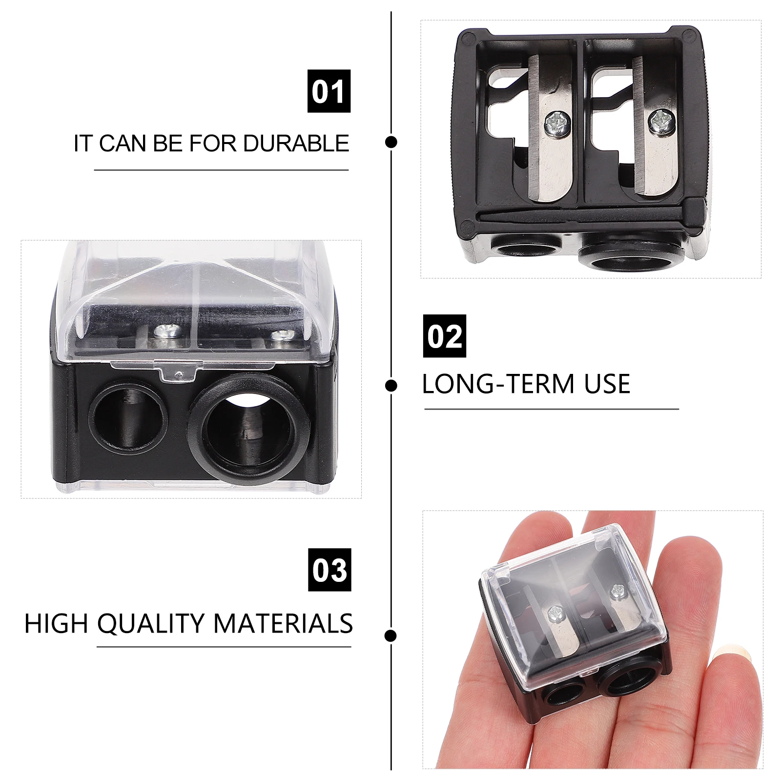4Pcs Pencil Sharpener High Quality Safe Long Life Shaves Wood Without Chipping Eyebrow Pencil Sharpener Makeup Supplies
4Pcs Pencil Sharpener High Quality Safe Long Life Shaves Wood Without Chipping Eyebrow Pencil Sharpener Makeup Supplies