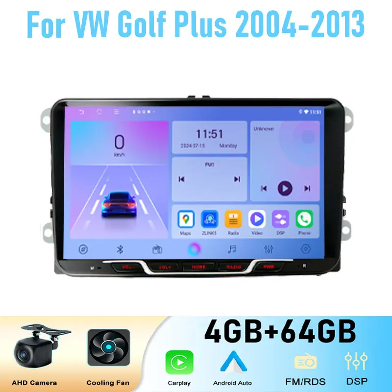 9'' For VW GOLF Plus 2004-2013 GPS 64GB Car Radio Wireless Android15 Head Unit Carplay Intelligent System Navi WIFI Google
9'' For VW GOLF Plus 2004-2013 GPS 64GB Car Radio Wireless Android15 Head Unit Carplay Intelligent System Navi WIFI Google