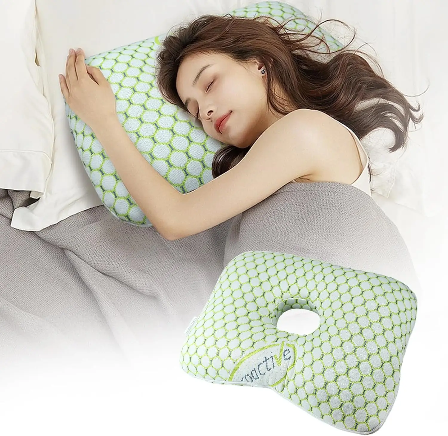 Ear Piercing Pillow for Side Sleeper with Hole,for CNH Ear Pain Inflammation Pressure Sores,Washable Adjustable Ear Guard Pillow
Ear Piercing Pillow for Side Sleeper with Hole,for CNH Ear Pain Inflammation Pressure Sores,Washable Adjustable Ear Guard Pillow