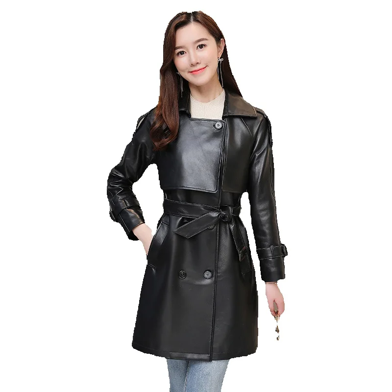 Spring New Fashion Genuine Leather Coat Women's Long Sheepskin Single Decoration Windbreaker Coat Trendy
Spring New Fashion Genuine Leather Coat Women's Long Sheepskin Single Decoration Windbreaker Coat Trendy