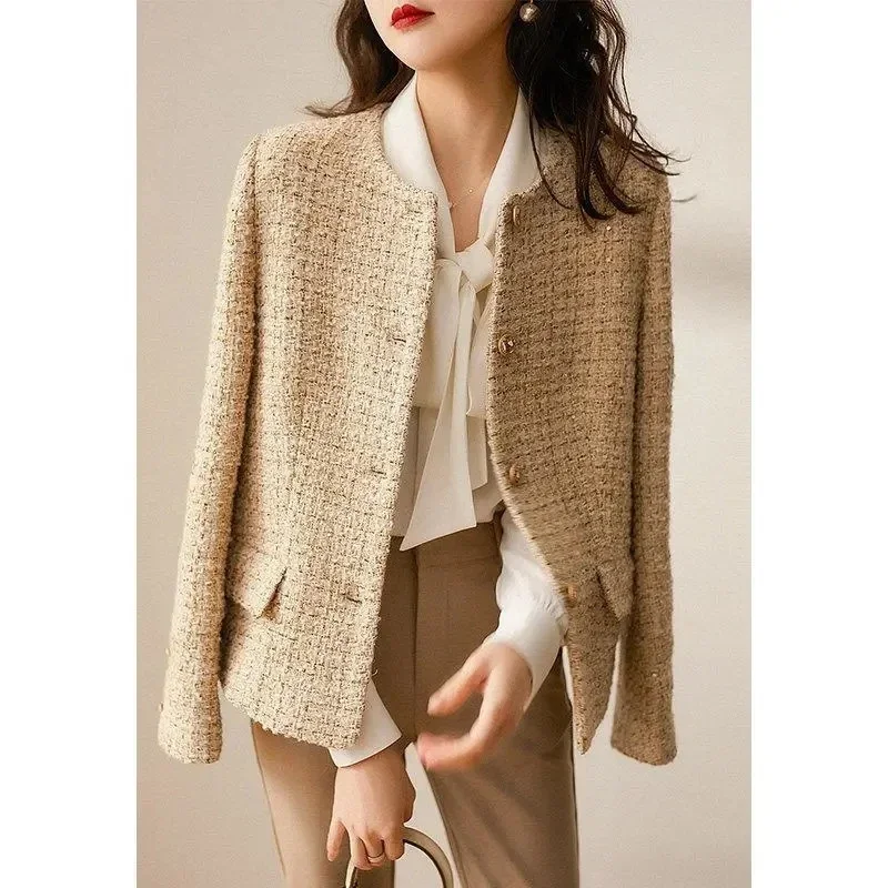 2024 Spring Autumn New Coat Women's Slim Short Suit Single Breasted Round Neck Blazers I106
2024 Spring Autumn New Coat Women's Slim Short Suit Single Breasted Round Neck Blazers I106