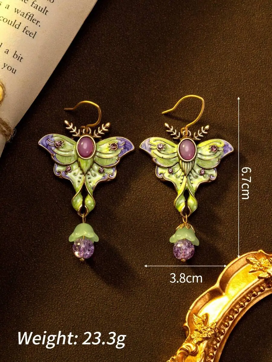Vintage Enamel Butterfly Earrings Copper Alloy Fashion Jewelry For Women
Vintage Enamel Butterfly Earrings Copper Alloy Fashion Jewelry For Women