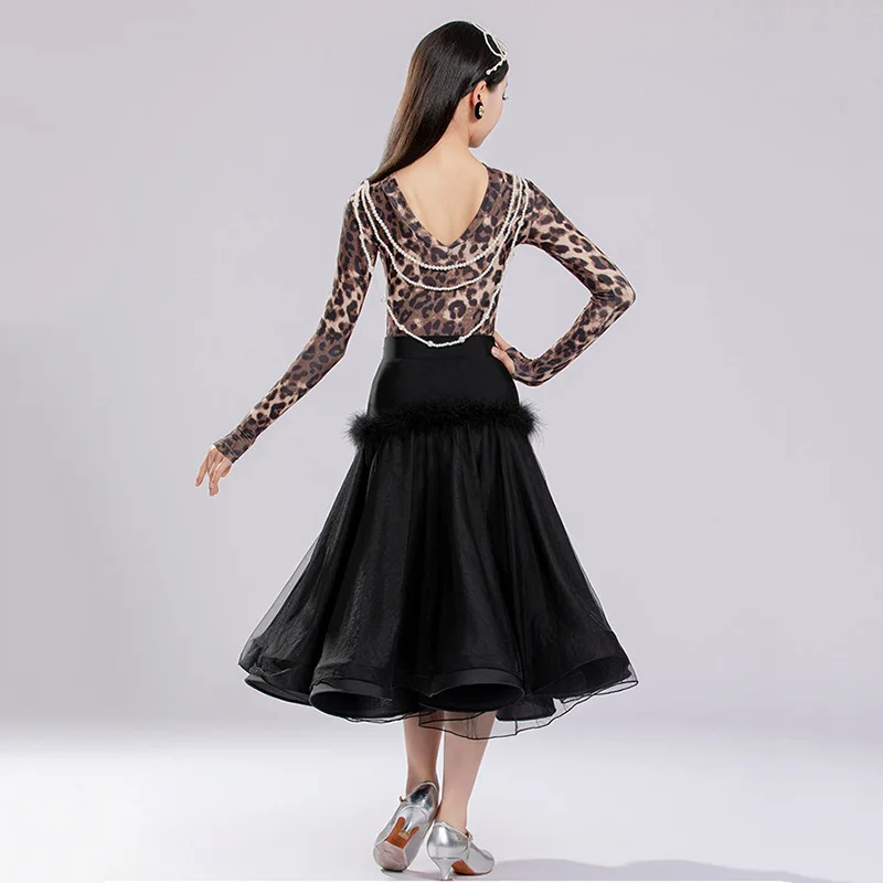 Modern Dancewear Girls Children National Standard Leopard Print Bodysuit and Large Skirts Professional Dance Performance Costume
Modern Dancewear Girls Children National Standard Leopard Print Bodysuit and Large Skirts Professional Dance Performance Costume