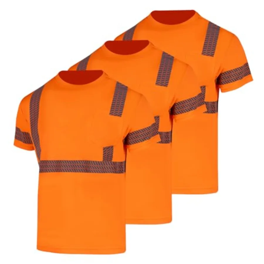 3 Pack Hi Vis Safety Shirts for Men Class 3 High Visibility Reflective Construction Work Shirts Short Sleeve OrangeXL
3 Pack Hi Vis Safety Shirts for Men Class 3 High Visibility Reflective Construction Work Shirts Short Sleeve OrangeXL