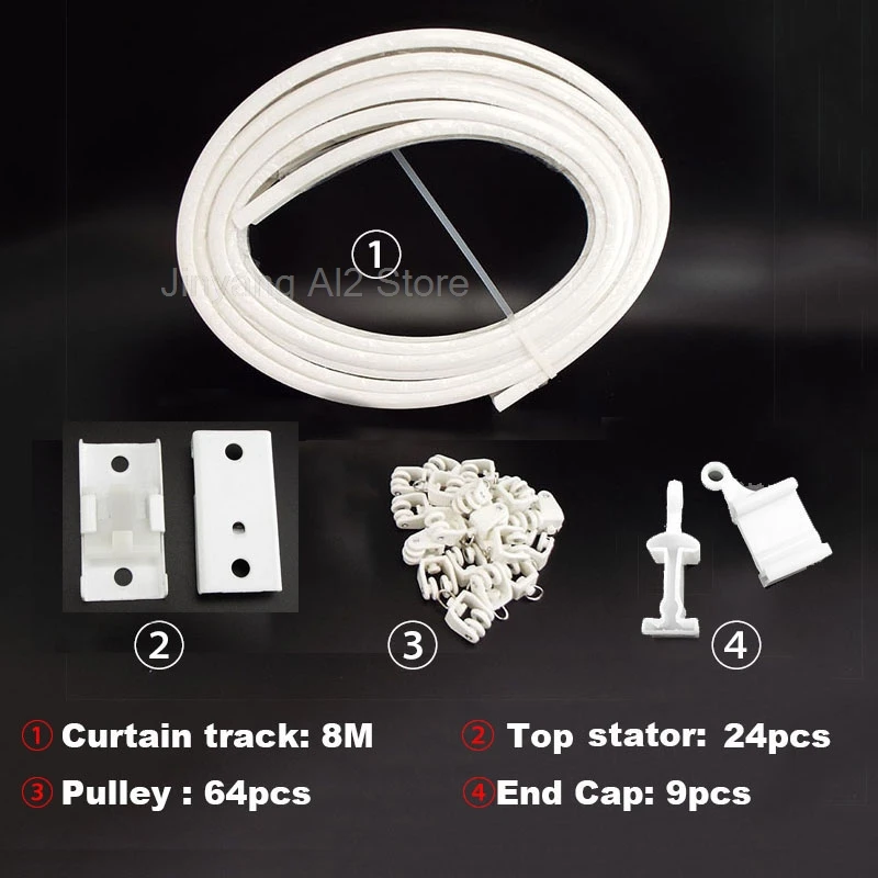 8 Meter Top Clamping Curtain Pole Kit Flexible Cuttable Bendable Curtain Track Rail Curved Straight Windows Track Accessories
8 Meter Top Clamping Curtain Pole Kit Flexible Cuttable Bendable Curtain Track Rail Curved Straight Windows Track Accessories