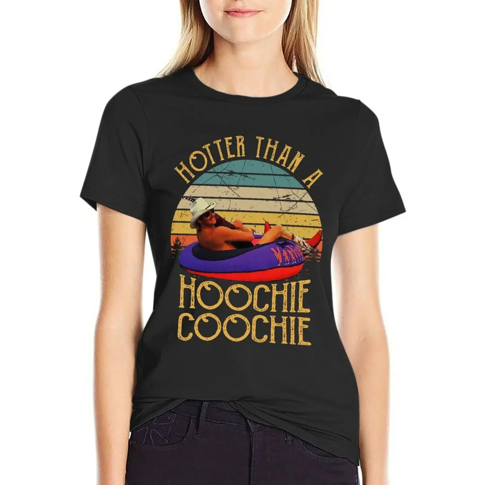 Hotter Than A Hoochie Coochie Alan Vintage Retro Style T-Shirt plus size tops new edition black t-shirts for Women
Hotter Than A Hoochie Coochie Alan Vintage Retro Style T-Shirt plus size tops new edition black t-shirts for Women