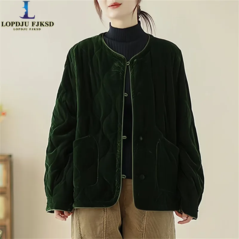 Новый теплый кардиган в стиле ретро, хлопковая куртка для женщин, осенне-зимняя модная повседневная стеганая куртка больших размеров с карманами, Abrigos
Новый теплый кардиган в стиле ретро, хлопковая куртка для женщин, осенне-зимняя модная повседневная стеганая куртка больших размеров с карманами, Abrigos