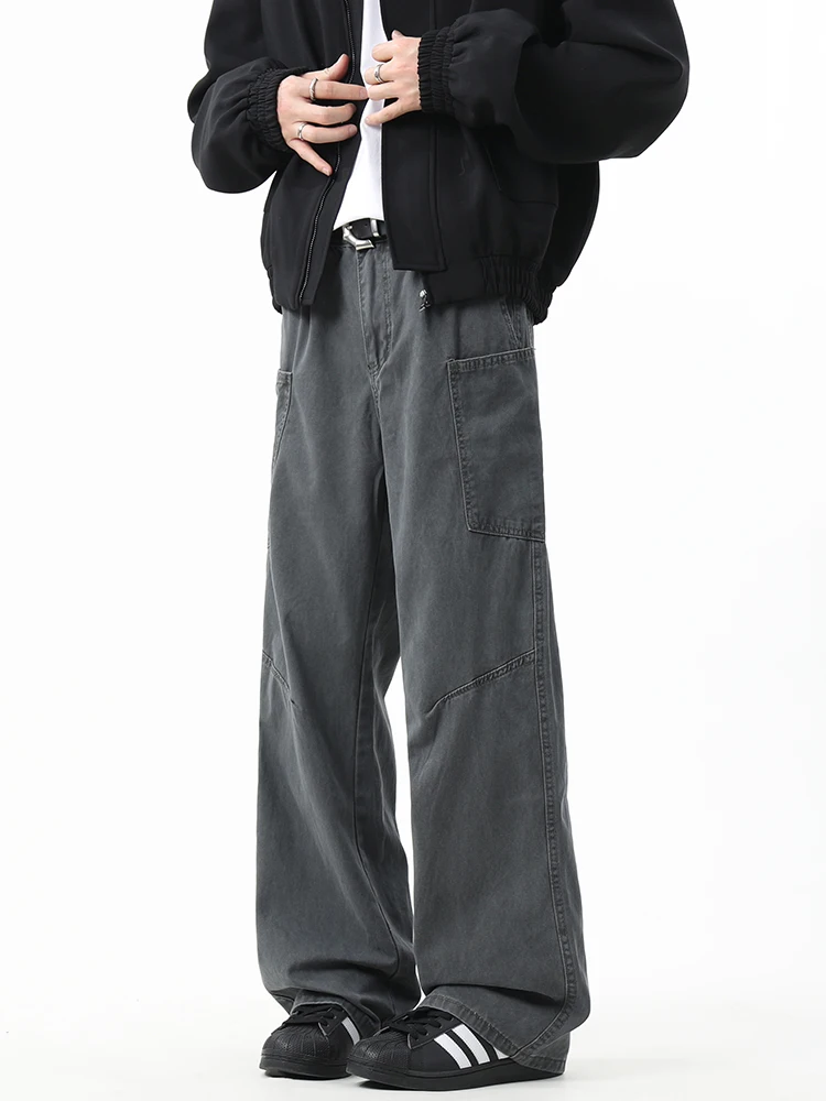 Retro Loose Men's Workwear Pants Deconstructed Patchwork Wide Leg Casual Long Trousers Fashionable Youth Jeans Straight Leg
Retro Loose Men's Workwear Pants Deconstructed Patchwork Wide Leg Casual Long Trousers Fashionable Youth Jeans Straight Leg