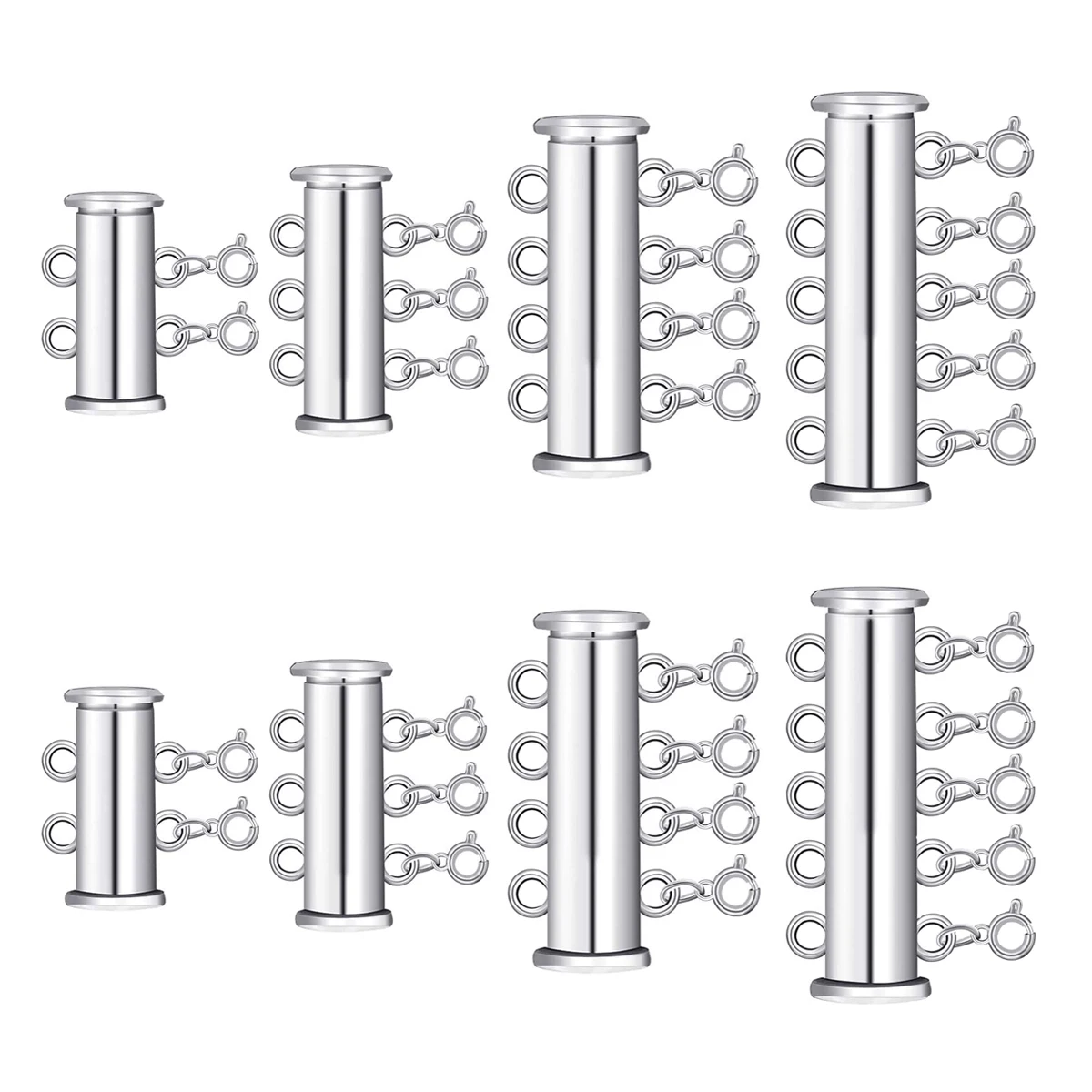 8pcs Pearl Buckle Magnetic Clasp Alloy Components Necklace Bracelet Layered Multi Strands Slide Tube Connector Jewelry
8pcs Pearl Buckle Magnetic Clasp Alloy Components Necklace Bracelet Layered Multi Strands Slide Tube Connector Jewelry