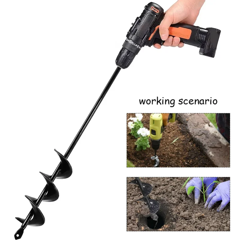 2 Sizes Carbon Steel Planter Garden Auger Spiral Drill Bit Flower Planting Hole Digger Drill Bit Yard Gardening Bedding
2 Sizes Carbon Steel Planter Garden Auger Spiral Drill Bit Flower Planting Hole Digger Drill Bit Yard Gardening Bedding