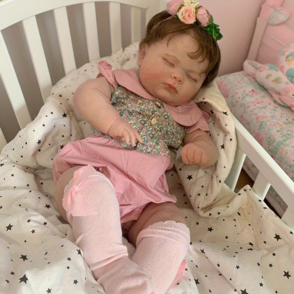 BZDOLL 60cm 24inch Sleeping Reborn Doll, 3D-Paint Skin with Veins, Vinyl Limbs Cloth Body, Realistic Newborn Toy
BZDOLL 60cm 24inch Sleeping Reborn Doll, 3D-Paint Skin with Veins, Vinyl Limbs Cloth Body, Realistic Newborn Toy