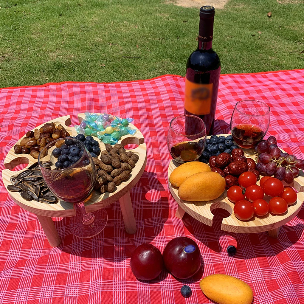 Wine Table Outdoor Folding Glass Holder Wooden Portable Wine Desk for Camping Picnic, 24x15cm
Wine Table Outdoor Folding Glass Holder Wooden Portable Wine Desk for Camping Picnic, 24x15cm