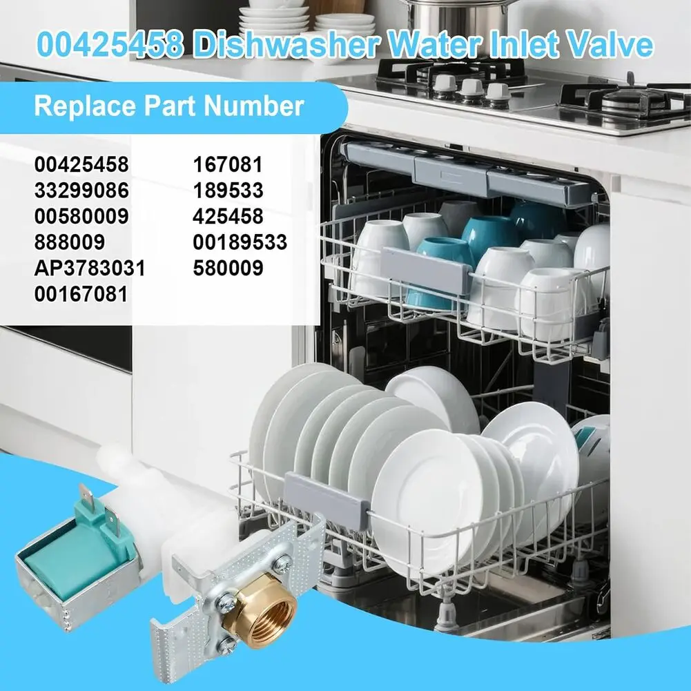 Replacement Solenoid Valve for Bosch Dishwashers 425458 00425458 PS1266278 AP3783031 12x6x6cm White Plastic Metal
Replacement Solenoid Valve for Bosch Dishwashers 425458 00425458 PS1266278 AP3783031 12x6x6cm White Plastic Metal